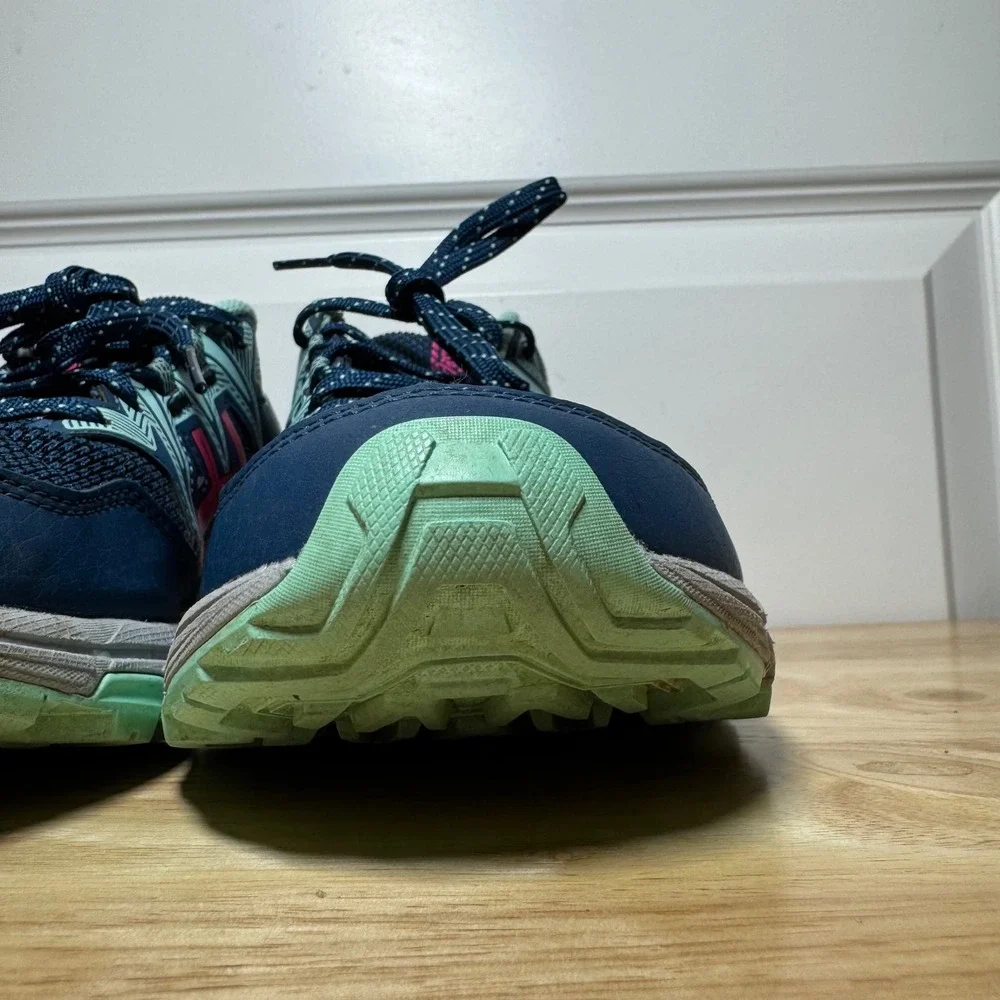 ASICS Gel-Venture 8 Women Navy Pink Mint Trail Running Shoes 1012B230 Size 8.5